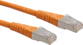 Roline / Secomp GHMT Patchkabel, Cat6, S/FTP, RJ-45/RJ-45, 15m, orange