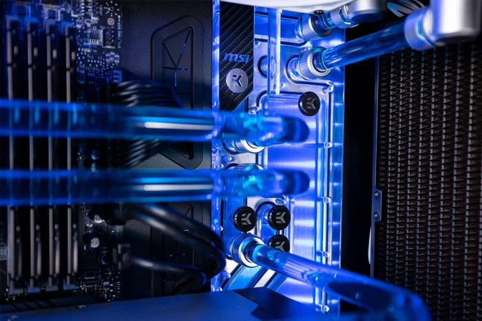 EK Water Blocks Quantum Line EK-Quantum Reflection² MEG Prospect 700R D-RGB, Verteilerplatte mit Pumpe, Acryl