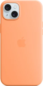 Apple Silikon Case mit MagSafe für iPhone 15 Plus sorbet orange