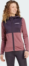 adidas Terrex Xperior LIGHT HoodED Fleece Jacke burgundy/aurora black (Damen)