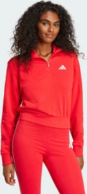 adidas Essentials Color Pop French Terry Crop Quarter-Zip Originals Sweatshirt pure ruby (Damen)