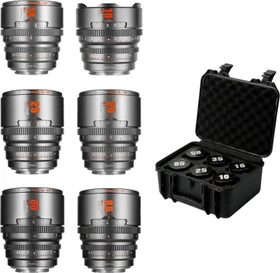 7artisans Hope 10/16/25/35/50/85mm T2.1 S35 Cine 6 Lens Set Titanium Gray für Sony E