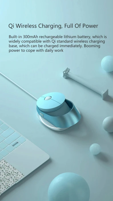 Rapoo Ralemo Air 1 Multi-mode Wireless Charging Mouse blau, USB/Bluetooth