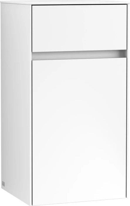 Villeroy & Boch Collaro Seitenschrank 404 x 349 x 748 mm, 2-Türen, Anschlag links white matt