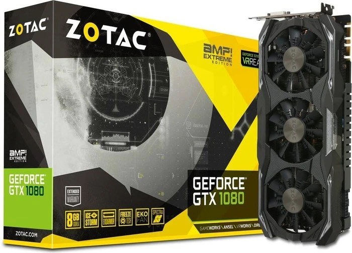 Zotac GeForce GTX 1080 AMP Extreme, 8GB GDDR5X, DVI, HDMI, 3x DP