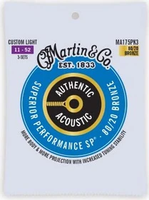 Martin Authentic Acoustic Custom Light 3 Pack