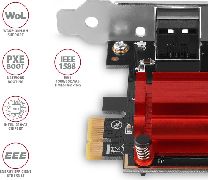 Axagon Gigabit LAN-Adapter, RJ-45, PCIe 2.1 x1