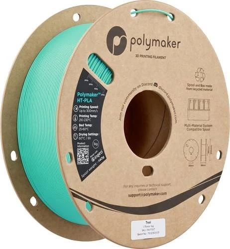 Polymaker HT-PLA, türkis, Spule, 1.75mm, 1.00kg