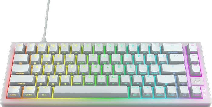 Cherry Xtrfy K5V2 Compact, Transparent White, LEDs RGB, hot-swap, MX2A RGB RED, USB, US