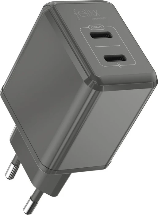 Felixx Premium 30W Schnelllader mit Power Delivery (PD) 2 Ports space grey