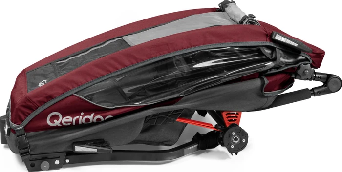 Qeridoo Skaja 1 Fahrradanhänger cayenne red (Modell 2024)