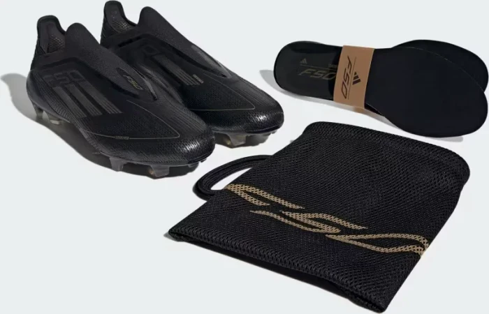 adidas F50 Elite Laceless FG core black/iron metallic/gold metallic