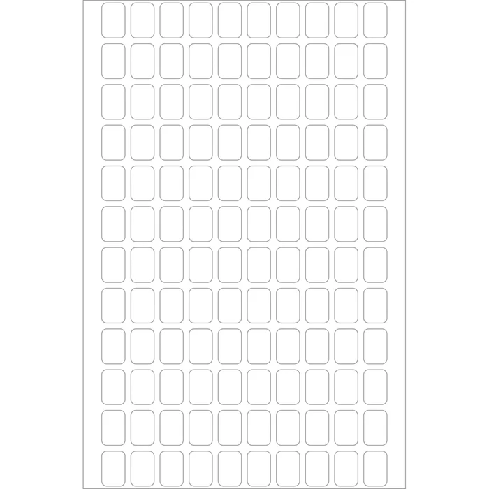 Herma Vielzwecketiketten, 8x12mm, weiß, 32 Blatt (3840 Etiketten)