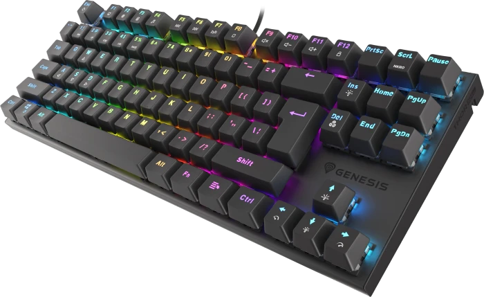 Genesis Thor 303 TKL, schwarz, LEDs RGB, hot-swap, Gaote Outemu BROWN, USB, DE