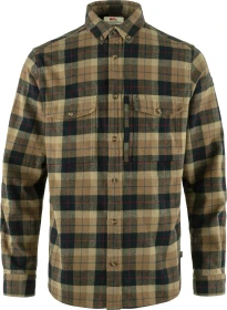 Fjällräven Värmland Heavy Flannel Hemd langarm dark sand/dark navy (Herren)