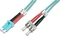 Digitus LWL Duplex Kabel, OM3, 2x LC Stecker/2x ST Stecker, 5m, türkis Vorschaubild