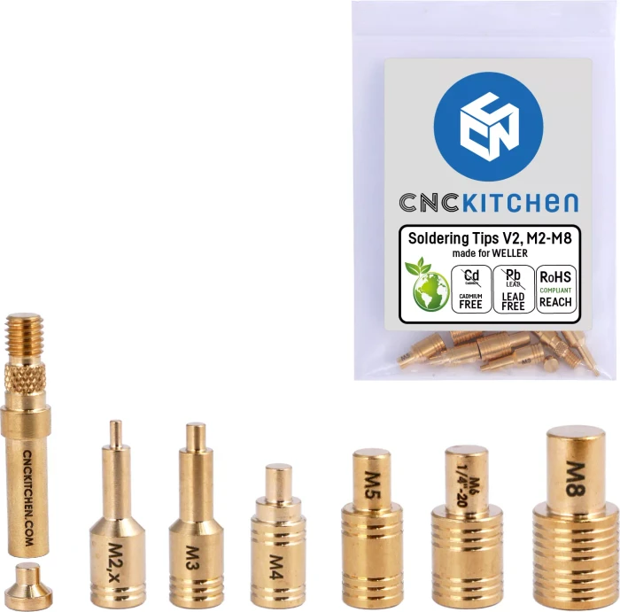 CNC Kitchen Einschmelzhilfen für Gewindeinsatz, kompatibel zu Weller