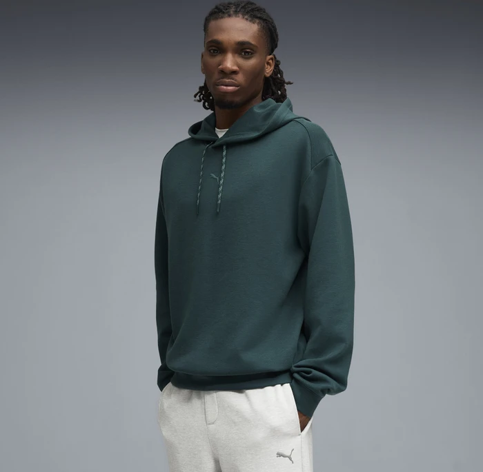 Puma Cloudspun Hoodie green terrain heather (Herren)