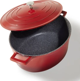 Stoneline Gourmet Bräter 32x25cm 6.6l kirschenrot