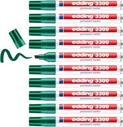 edding 3300 Permanentmarker grün, 10er-Pack