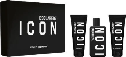 DSquared2 Icon Pour Homme EdP 100ml + Duschgel 100ml + Aftershave 100ml Duftset