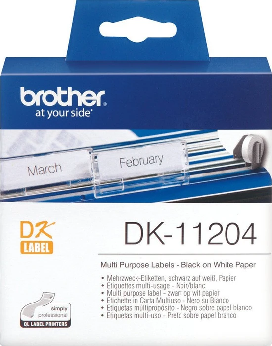 Brother Endlosetiketten DK-11204, 17x54mm, weiß, 1er-Pack (400 Etiketten)