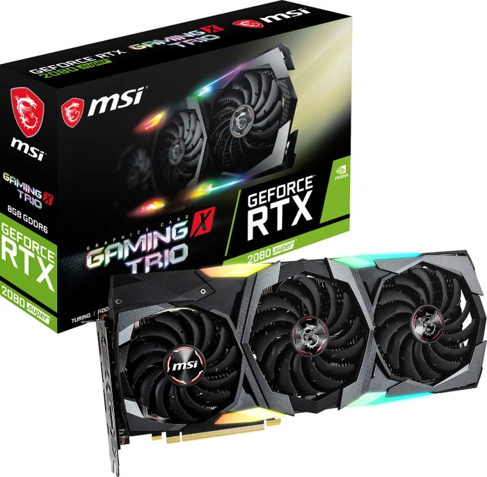 MSI GeForce RTX 2080 SUPER Gaming X Trio, 8GB GDDR6, HDMI, USB-C, 3x DP