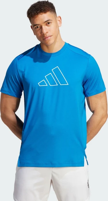adidas Train Icons Big Logo Training Funktionsshirt kurzarm bright royal/white (Herren)