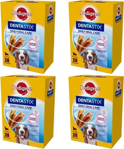 Pedigree DentaStix MP für mittelgrosse Hunde (10kg bis 25kg), 2.88kg (4x 720g)