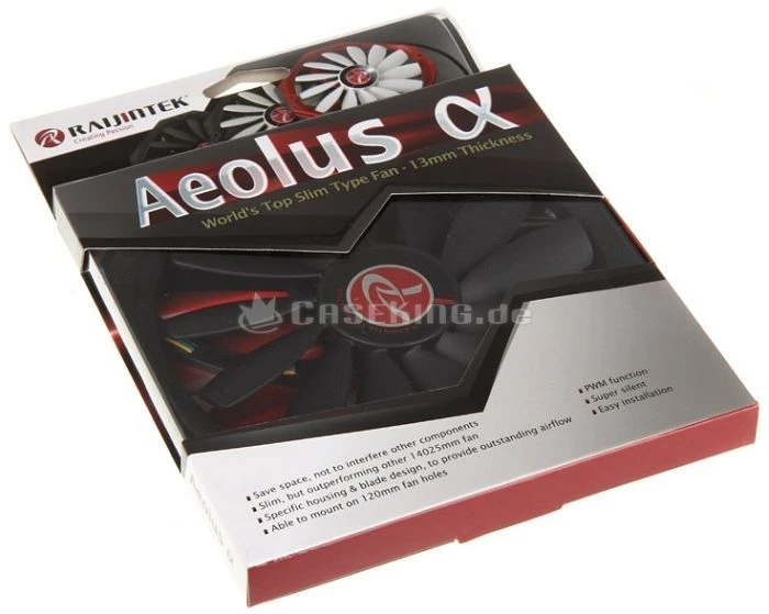 Raijintek Aeolus Alpha, schwarz, 140mm