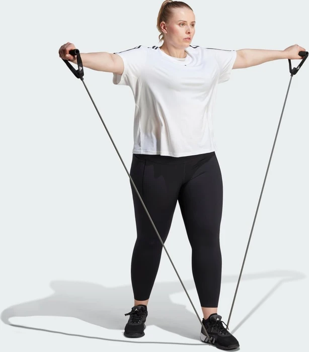 adidas Aeroready Train Essentials 3-Streifen Funktionsshirt kurzarm weiß/schwarz (Damen)