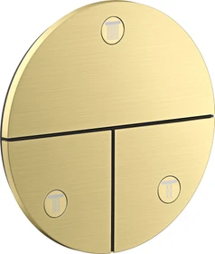 Hansgrohe Axor ShowerSelect ID rund Kontrollfeld Ventil für 3 Verbraucher brushed brass