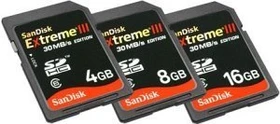 SanDisk Extreme III R30 8GB, Class 6