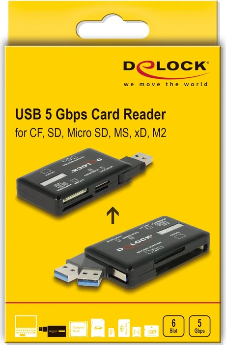 DeLOCK Multi-Slot-Cardreader, USB-A 3.0 [Stecker]