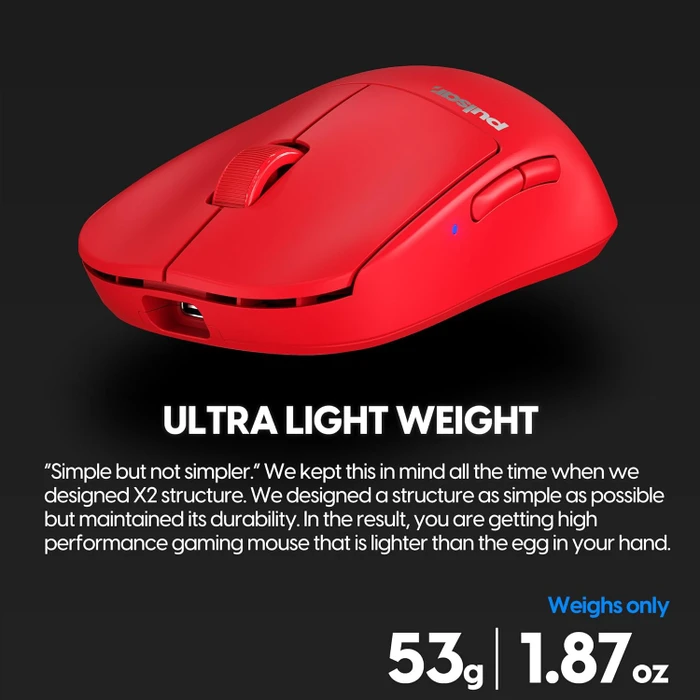 Pulsar Gaming Gears X2V2 Wireless Red Edition, USB