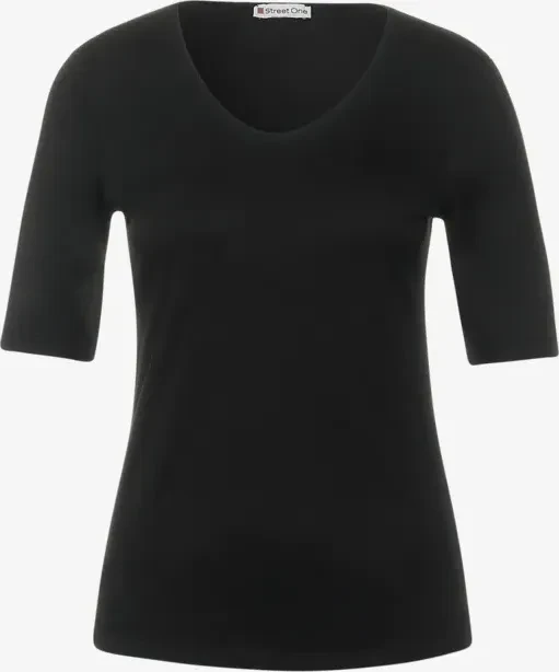 Street One Basic Palmira T-Shirt kurzarm schwarz (Damen)