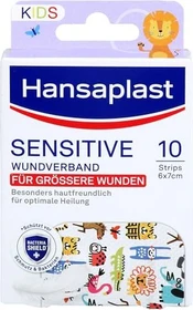 Hansaplast Sensitive Kinder XL Strips,  6 x 7cm,    10 Stück
