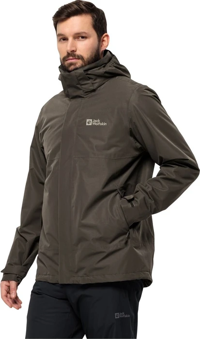 Jack Wolfskin Luntal 3in1 Funktionsjacke cold coffee (Herren)