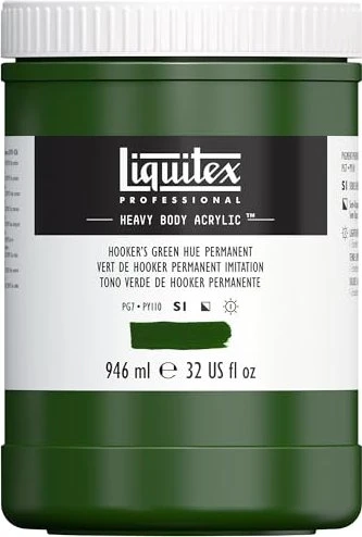Liquitex Professional Heavy Body Acrylic hooker's green hue permanent, 946ml