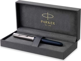Parker 51 dunkelblau, rechte Hand, fein, Geschenkbox