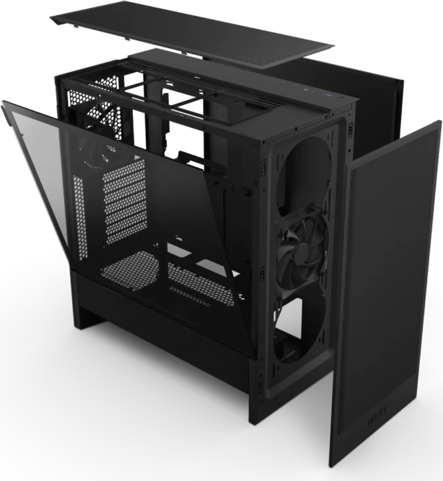NZXT H5 Flow (2024), schwarz, Glasfenster