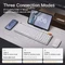 NuPhy Air100 V3 Mac/PC, Nova White, weiß/silber, hot-swap, Low-Profile Blush nano, USB/Bluetooth, DE Vorschaubild
