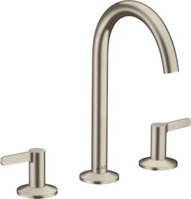 Hansgrohe Axor One 3-Loch Waschbeckenarmatur 170 Push-Open Ablaufgarnitur brushed nickel
