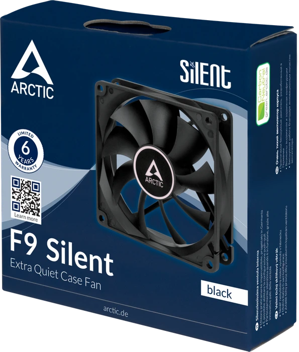 ARCTIC F9 Silent, schwarz, 92mm