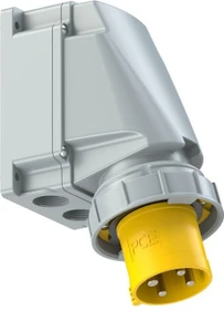 PCE CEE-Wandgerätestecker 63A 4p 4h IP67 POWER TWIST