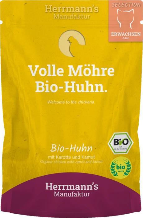 Herrmann's Manufaktur Bio Huhn mit Karotte und Kamut, 100g