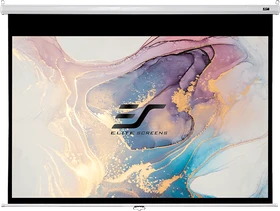 Elite Screens Manual Rollo Leinwand 221x124.5cm weißer Rand