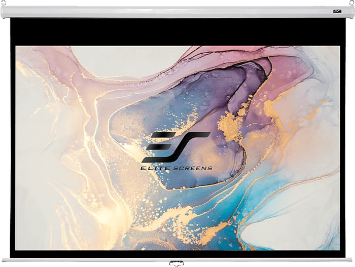 Elite Screens Manual Rollo Leinwand 221x124.5cm weißer Rand