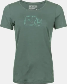 Ortovox 120 Cool Tec Leaf Logo Funktionsshirt kurzarm arctic grey (Damen)