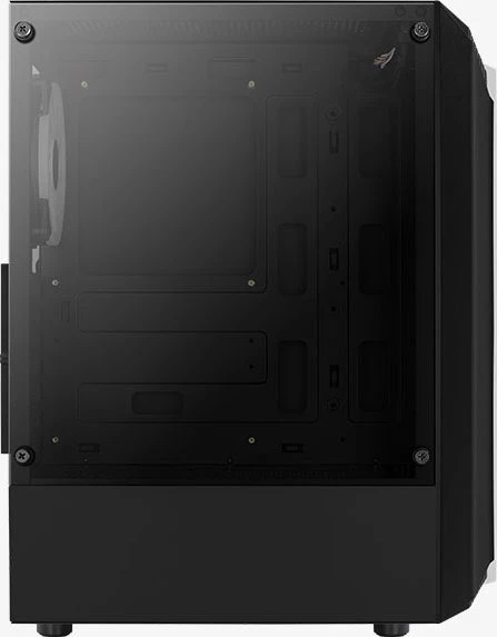 AeroCool Bionic V2, schwarz, Lüfter LED RGB, Glasfenster